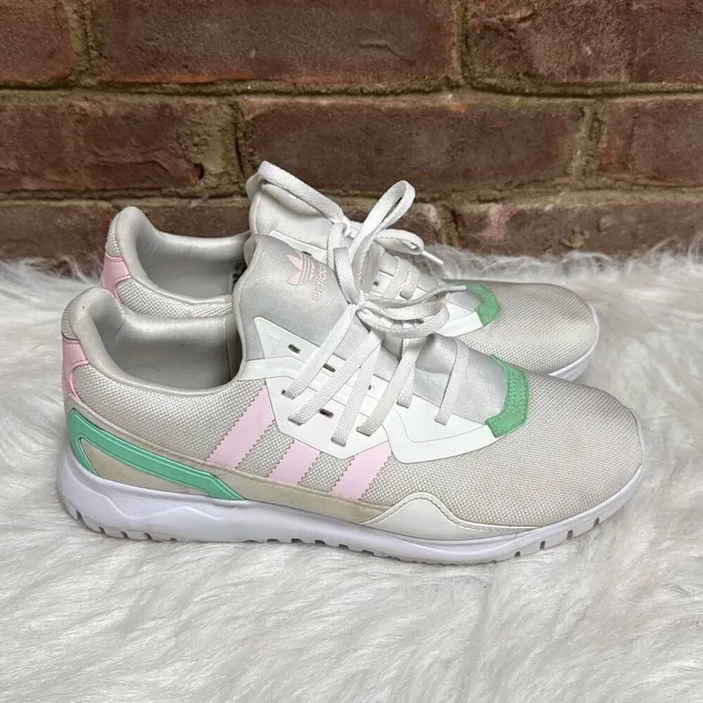 Adidas White Pink &Green Sneaker Size 7